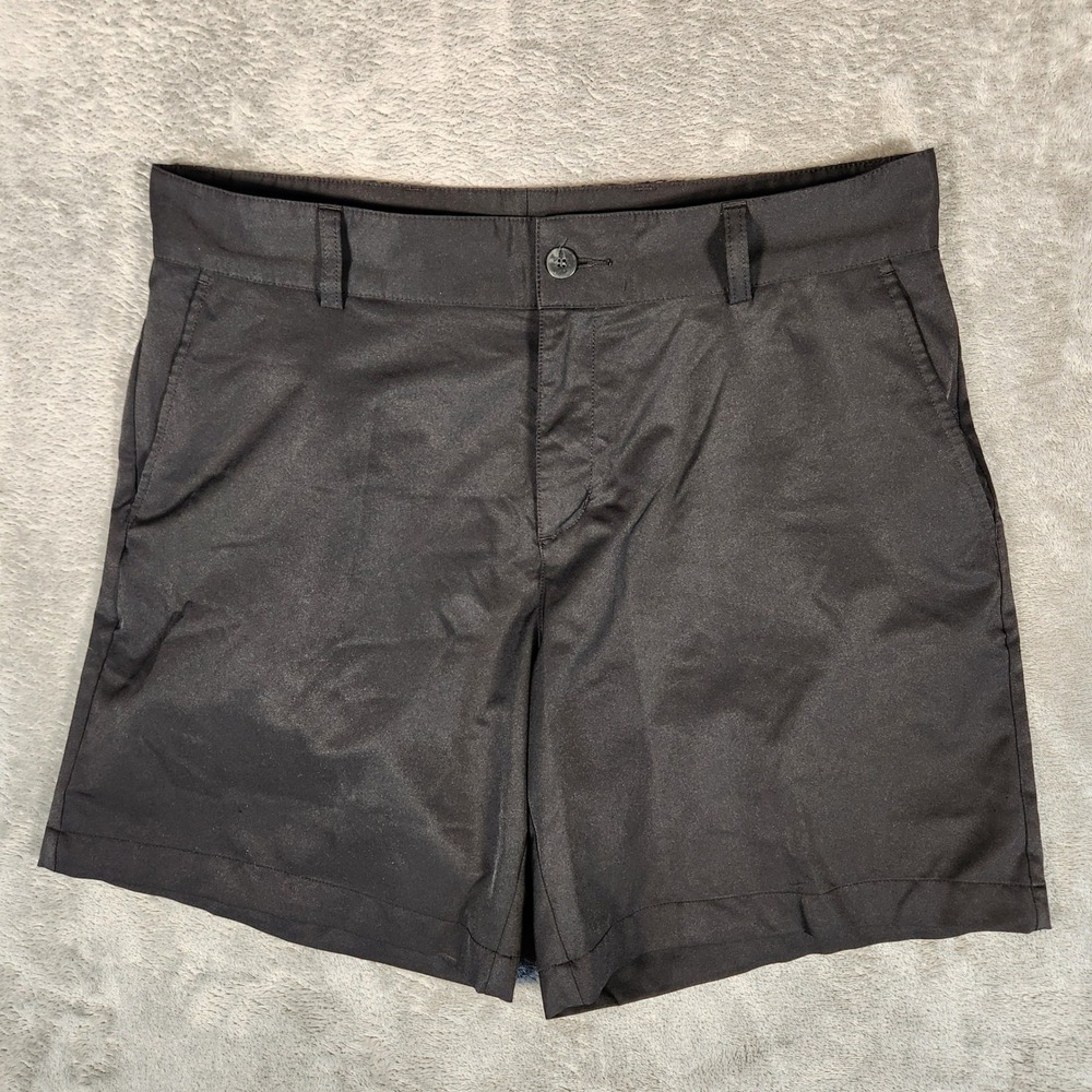 Adidas Golf Shorts Mens 34 Black‎ Excellent Climalite P78244 AE7002 Flat Front
